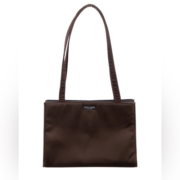 90’d/‎ Y2K style Kate Spade Brown Shoulder Bag Sleek Minimalist Design - Picture 1 of 9